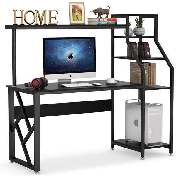 Inbox Zero Reversible Desk with Hutch Wayfair